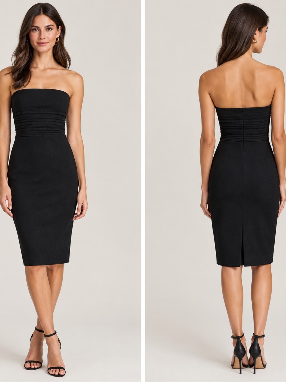 NWOT Milly Strapless Black Dress
